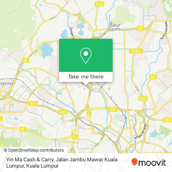 Yin Ma Cash & Carry, Jalan Jambu Mawar Kuala Lumpur map