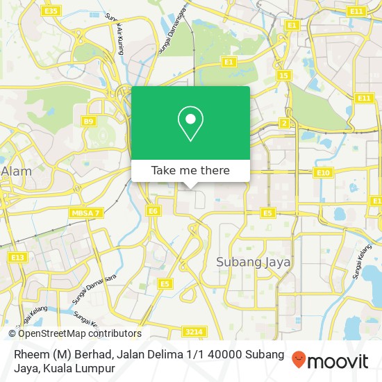 Peta Rheem (M) Berhad, Jalan Delima 1 / 1 40000 Subang Jaya