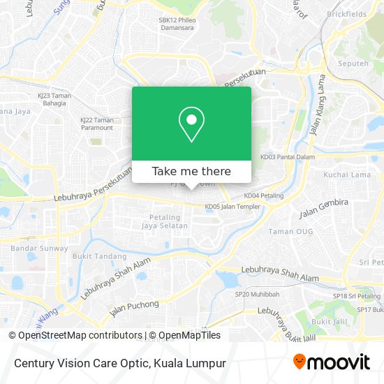 Century Vision Care Optic map