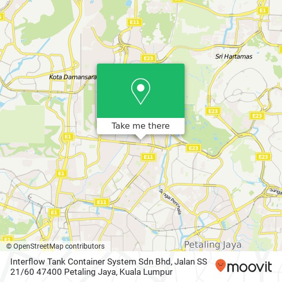 Interflow Tank Container System Sdn Bhd, Jalan SS 21 / 60 47400 Petaling Jaya map