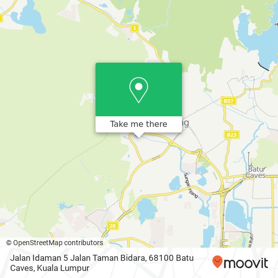 Peta Jalan Idaman 5 Jalan Taman Bidara, 68100 Batu Caves