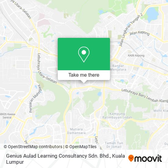 Genius Aulad Learning Consultancy Sdn. Bhd., Persiaran Perdana 52200 Petaling Jaya map