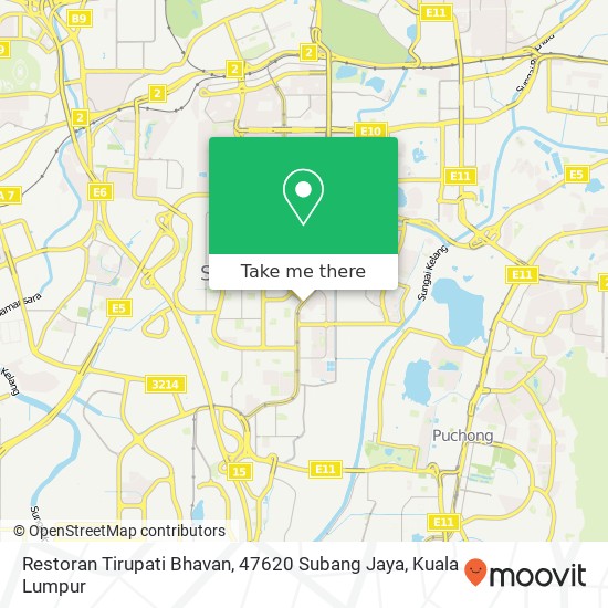 Restoran Tirupati Bhavan, 47620 Subang Jaya map