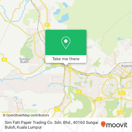 Sim Fatt Paper Trading Co. Sdn. Bhd., 40160 Sungai Buloh map