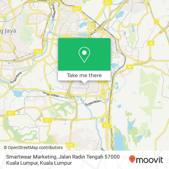 Smartwear Marketing, Jalan Radin Tengah 57000 Kuala Lumpur map