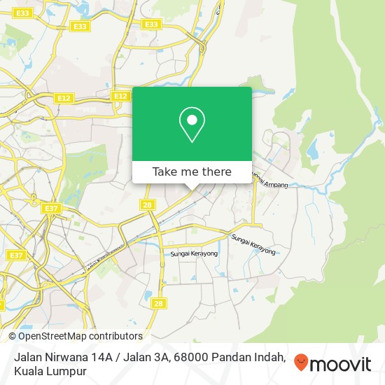 Jalan Nirwana 14A / Jalan 3A, 68000 Pandan Indah map