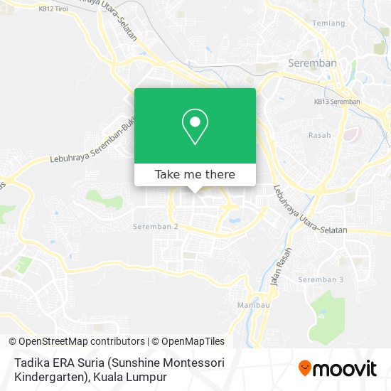 Peta Tadika ERA Suria (Sunshine Montessori Kindergarten)