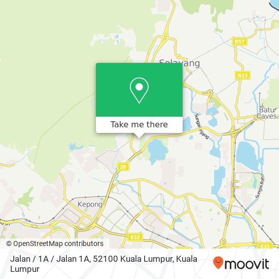Jalan / 1A / Jalan 1A, 52100 Kuala Lumpur map