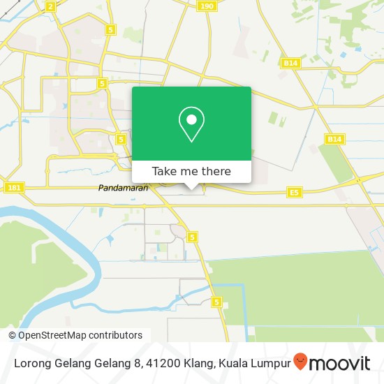 Peta Lorong Gelang Gelang 8, 41200 Klang