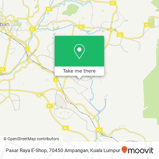 Pasar Raya E-Shop, 70450 Ampangan map