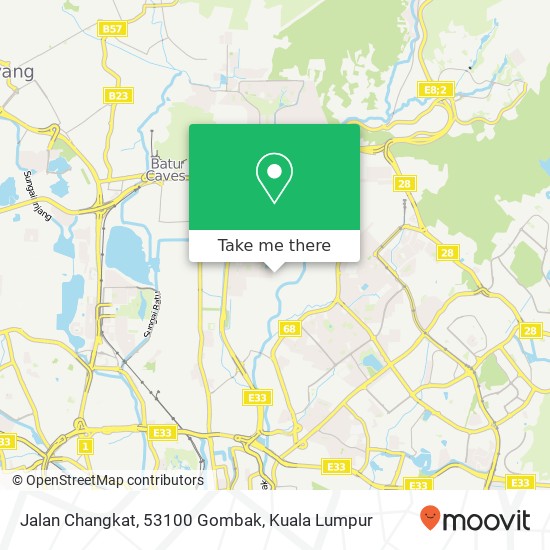 Peta Jalan Changkat, 53100 Gombak