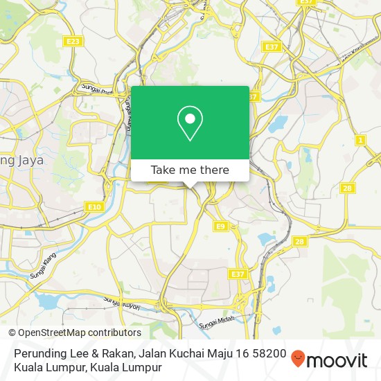 Perunding Lee & Rakan, Jalan Kuchai Maju 16 58200 Kuala Lumpur map