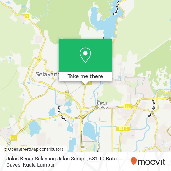 Peta Jalan Besar Selayang Jalan Sungai, 68100 Batu Caves