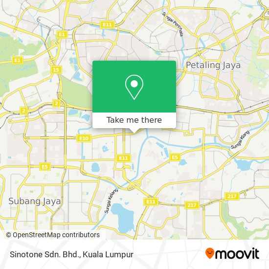 Sinotone Sdn. Bhd. map