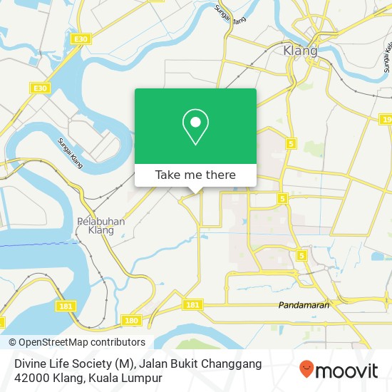 Divine Life Society (M), Jalan Bukit Changgang 42000 Klang map