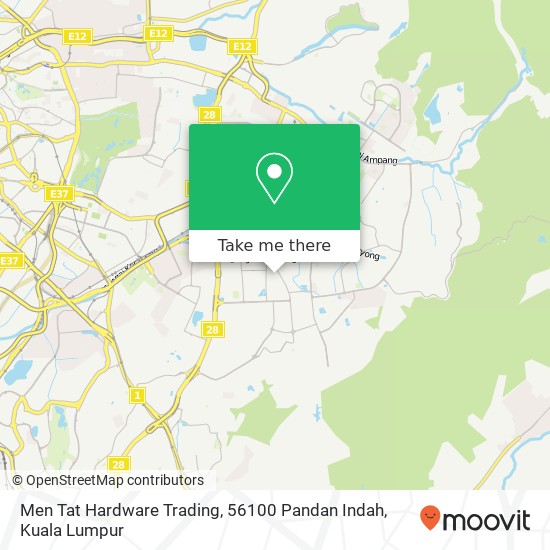 Men Tat Hardware Trading, 56100 Pandan Indah map