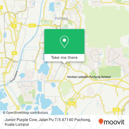 Peta Junior Purple Cow, Jalan Pu 7 / 3 47140 Puchong