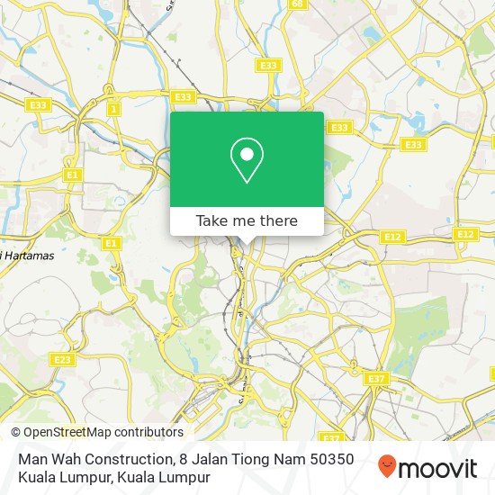 Man Wah Construction, 8 Jalan Tiong Nam 50350 Kuala Lumpur map