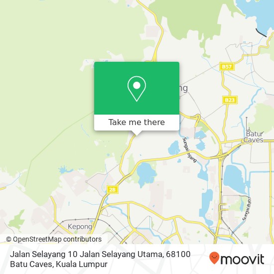 Peta Jalan Selayang 10 Jalan Selayang Utama, 68100 Batu Caves