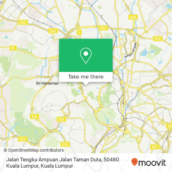 Peta Jalan Tengku Ampuan Jalan Taman Duta, 50480 Kuala Lumpur