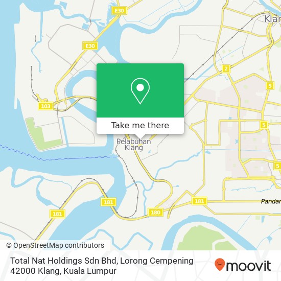 Total Nat Holdings Sdn Bhd, Lorong Cempening 42000 Klang map