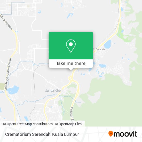 Crematorium Serendah map