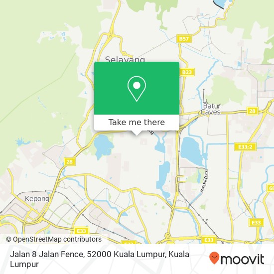 Peta Jalan 8 Jalan Fence, 52000 Kuala Lumpur