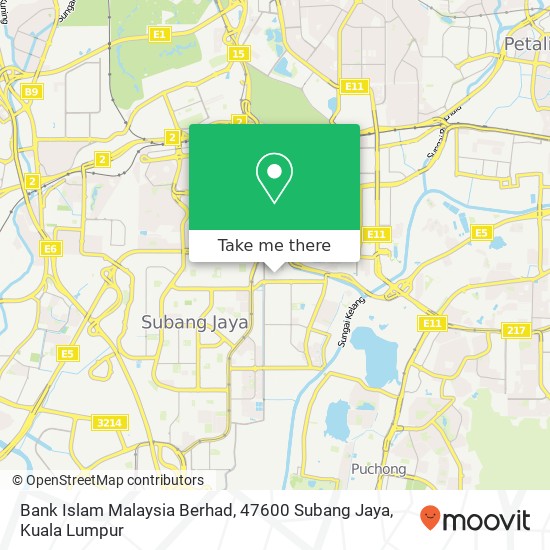 Bank Islam Malaysia Berhad, 47600 Subang Jaya map