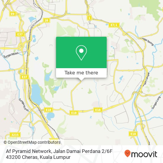 Af Pyramid Network, Jalan Damai Perdana 2 / 6F 43200 Cheras map