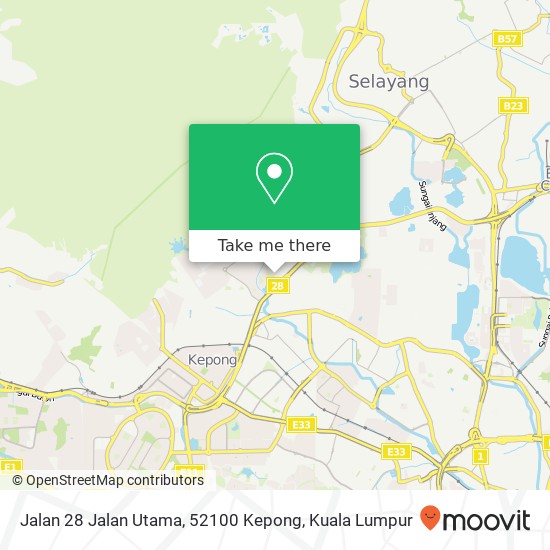 Jalan 28 Jalan Utama, 52100 Kepong map