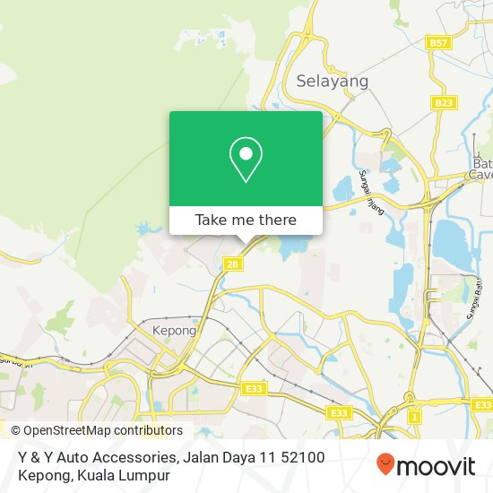 Y & Y Auto Accessories, Jalan Daya 11 52100 Kepong map
