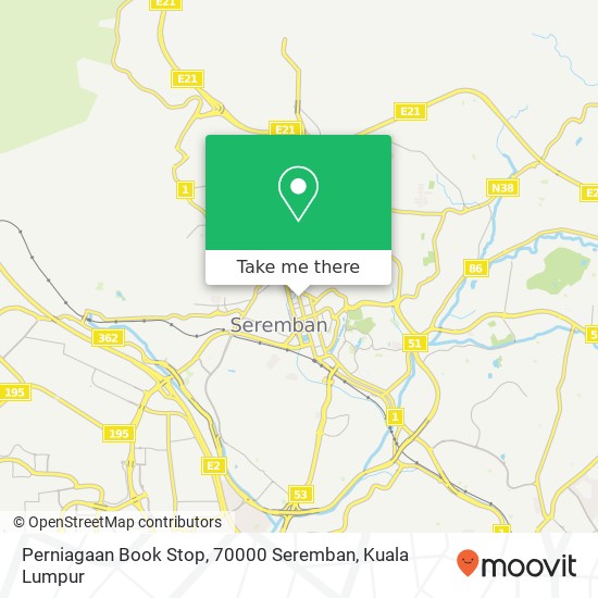 Perniagaan Book Stop, 70000 Seremban map