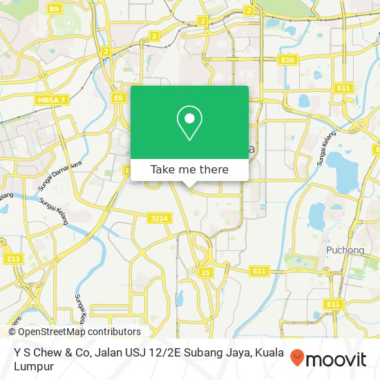 Y S Chew & Co, Jalan USJ 12 / 2E Subang Jaya map