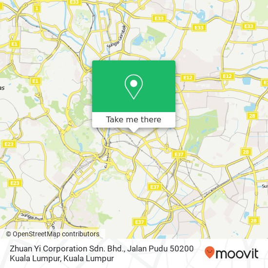 Zhuan Yi Corporation Sdn. Bhd., Jalan Pudu 50200 Kuala Lumpur map