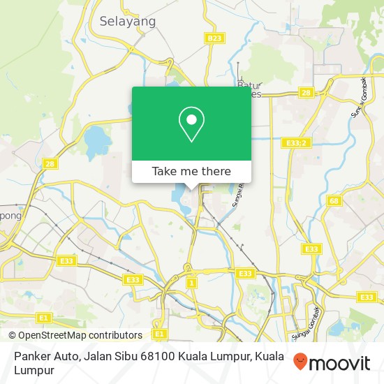 Panker Auto, Jalan Sibu 68100 Kuala Lumpur map