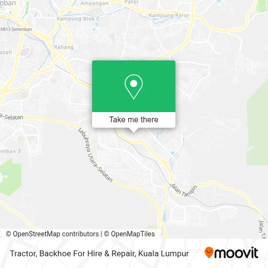 Tractor, Backhoe For Hire & Repair map