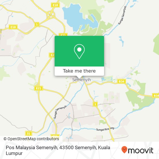 Pos Malaysia Semenyih, 43500 Semenyih map