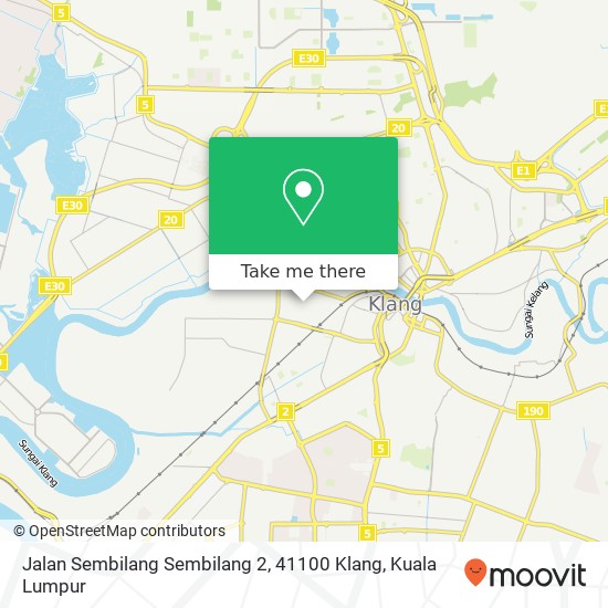 Jalan Sembilang Sembilang 2, 41100 Klang map
