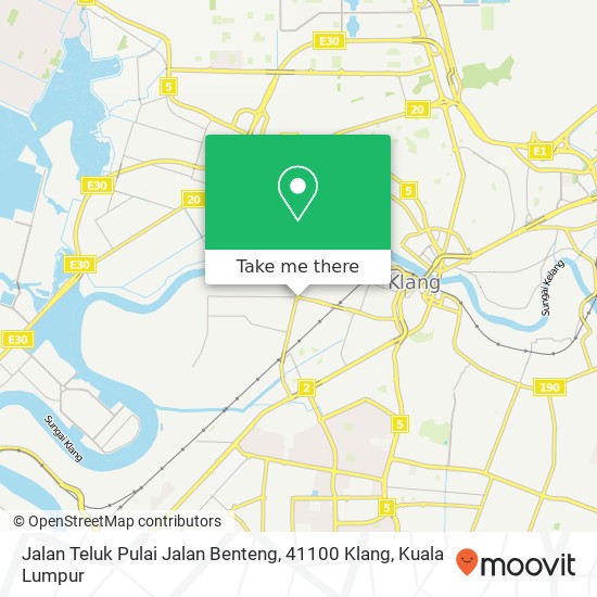 Peta Jalan Teluk Pulai Jalan Benteng, 41100 Klang