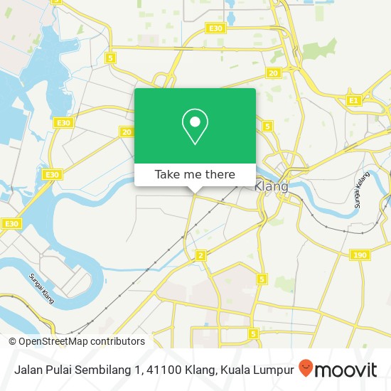 Peta Jalan Pulai Sembilang 1, 41100 Klang