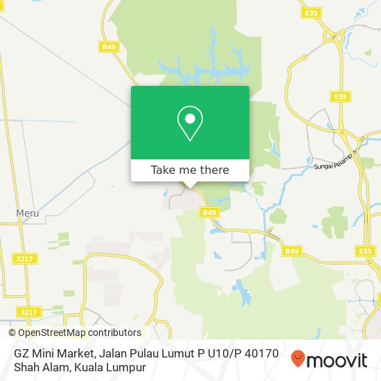 GZ Mini Market, Jalan Pulau Lumut P U10 / P 40170 Shah Alam map
