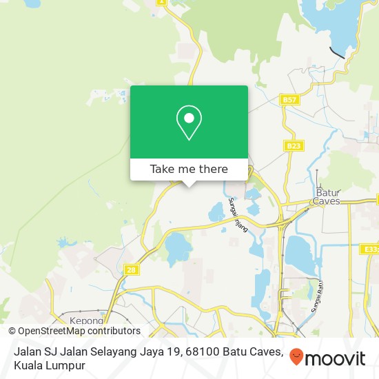 Peta Jalan SJ Jalan Selayang Jaya 19, 68100 Batu Caves