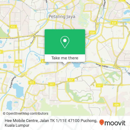 Peta Hee Mobile Centre, Jalan TK 1 / 11E 47100 Puchong
