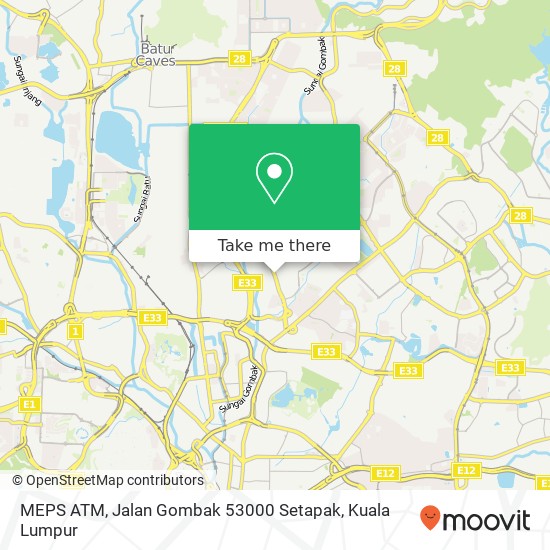 MEPS ATM, Jalan Gombak 53000 Setapak map