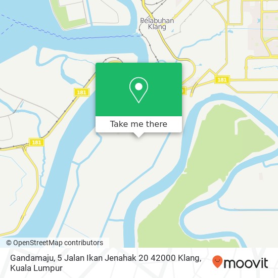 Peta Gandamaju, 5 Jalan Ikan Jenahak 20 42000 Klang
