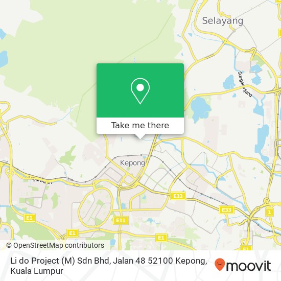 Li do Project (M) Sdn Bhd, Jalan 48 52100 Kepong map