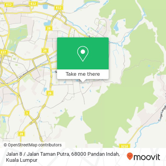 Peta Jalan 8 / Jalan Taman Putra, 68000 Pandan Indah