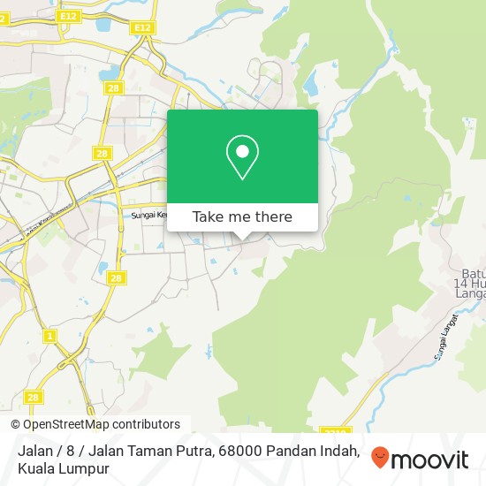 Peta Jalan / 8 / Jalan Taman Putra, 68000 Pandan Indah