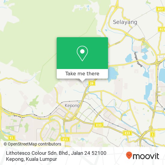 Lithotesco Colour Sdn. Bhd., Jalan 24 52100 Kepong map