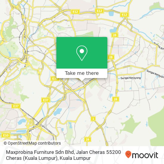 Maxprobina Furniture Sdn Bhd, Jalan Cheras 55200 Cheras (Kuala Lumpur) map